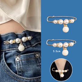 KQHOMEI Brooch Pin, Set of 6, Safety Pin, Lapel Pin, Pin Badge, Shawl Pin, Artificial Pearl, Pearl, Brooch, Women's Accessories, Popular, Decorative, Gift Alloy, No Sewing Required, Simulated Pearl,