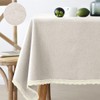 Waterproof Cotton Linen Tablecloths Rectangular for Dining Room, HADEEONG Rustic