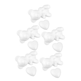 SUPVOX 10pcs Heart Shape Mold Supplies for DIY Bear Shaped Decoration Creative Crafting Kit for Valentine Day Party and Wedding Centerpieces