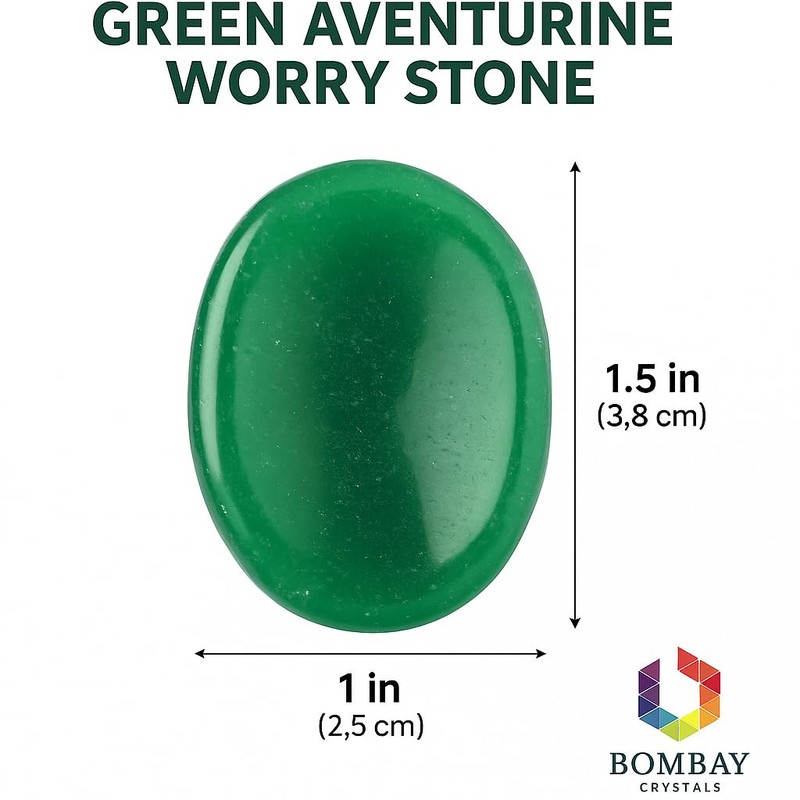 Green Aventurine Worry Stone – Genuine Polished Palm & Thumb