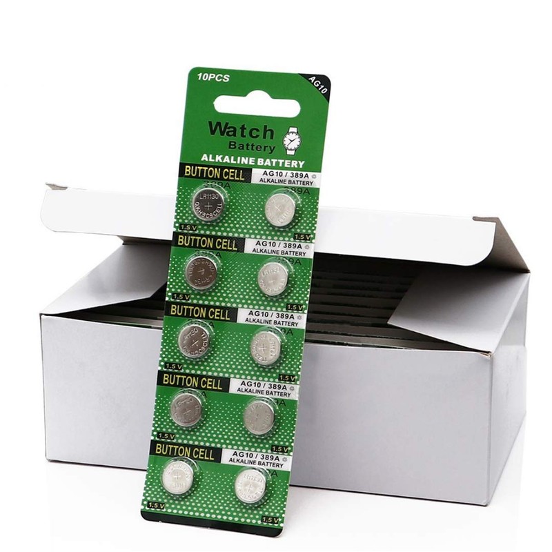 Cotchear 10pcs 1.5V AG10 Alkaline Battery 189 389 AG10 LR1130