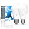 LUXKAZSAZZI WirelessGlow Rechargeable Light Bulbs with Remote, 3 Color Temperatures