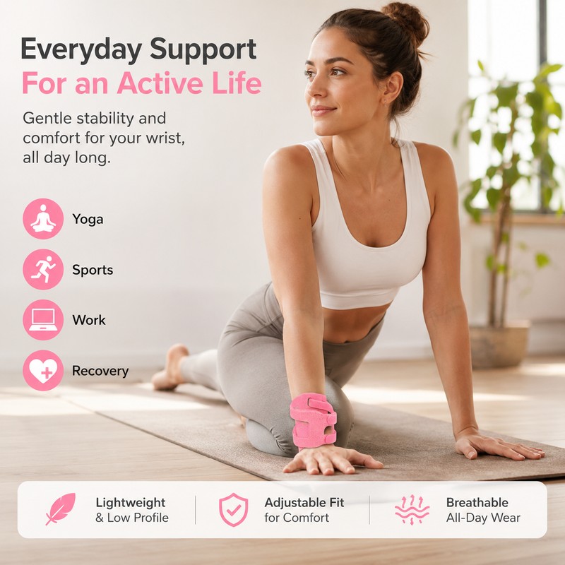 Adjustable Wrist Support Brace for Sports & Yoga – Slim