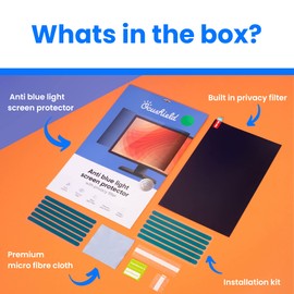 Ocushield 19” (5:4) Premium Anti Blue Light Screen Protector with Privacy Filter for Laptops and Computer Monitors - Anti-Glare - Easy Install - Anti-Fatigue (377 x 302 mm)