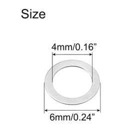 M4x6x0.2mm Stainless Steel Thin Flat Washers, Ultra Thin Metal Shim Washers Spacers for Screw Bolt, Electronic Repair, Automotive, 200PCS