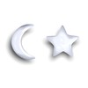 925 Sterling Silver Mini Stud Earrings Moon and Star