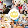 Bliceon Birthday Crown，24 Pcs Gold Crowns, 6 Styles Gold Foil
