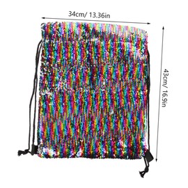SAFIGLE Drawstring Backpack Bag for Sports Mermaid Sequin Fitness Bag for Boys and Girls