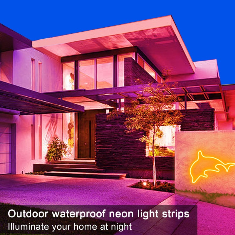 segrass LED neon Lights Strip 132FT,DC 24V RGB LED neon