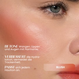 Senso Naturale Solid Blush Nourishing for Contouring, Illuminating Rouge Stick with Shea Butter and Castor Oil, 100% Natural and Vegan