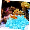Totority Decorative Ice Cubes 50pcs Square Crystal Fish Tank Decor