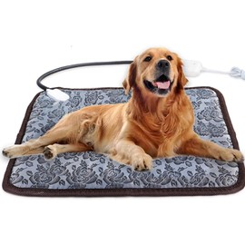 Yunnyp Pet Heating Pad Waterproof Dog Electric Pet Heating Mat Cat Heated Bed Pad with 2 Adjustable Temperatures for Small Dogs and Cats