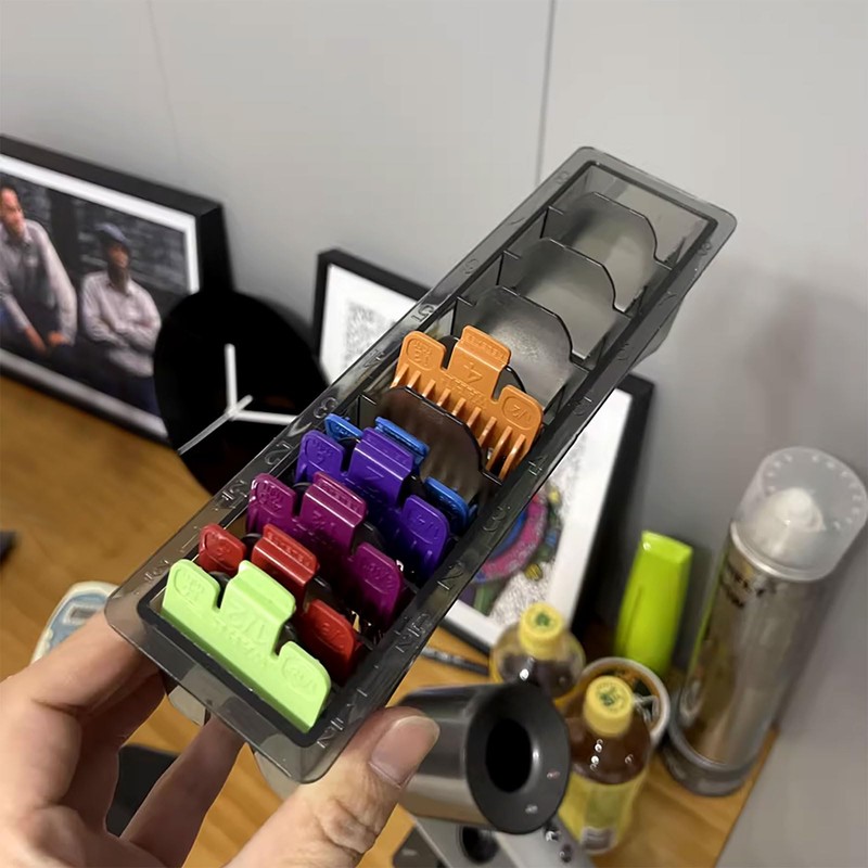 Rectangular Clipper Guard Holder, Plastic Blade Organizer for 10 Blades