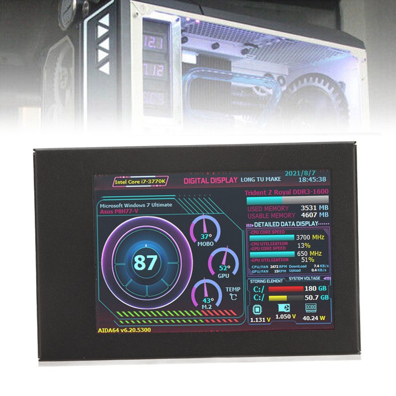3.5in IPS PC Temp Monitor USB Mini Screen AIDA64 PC