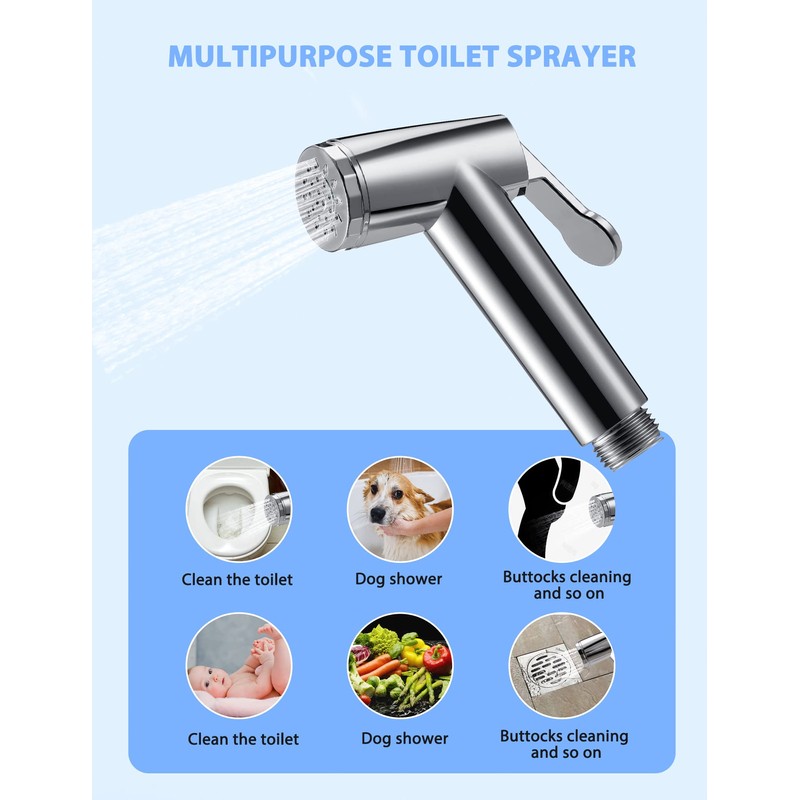Ultra Light Bidet Toilet Sprayer Head Rustless Handheld Bidet Sprayer