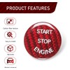 Ferianl Car Push Start Button Cover, Carbon Fiber Engine Start