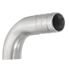 PATIKIL 5/8in Sanitary Hose Barb Fitting, 90 Degree Elbow Hose Barb Pipe Fitting Single End Hose Barbed 304 Stainless Steel for Brewery Winery Food Processing Equipment
