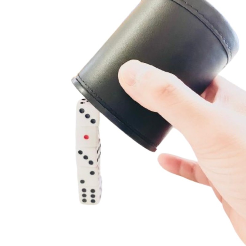 XSAJU Dice 16mm 6-Sided Set of 5 with Velour Velvet