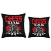 Chess Ninja Cool Chess Throw Pillow