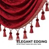 ELKCA Thick Chenille Window Curtains Valance for Living Room Burgundy