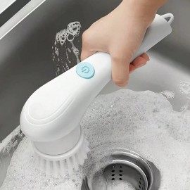 1pc Electric Spin Scrubber – 5-Head Cordless Cleaner for Tub & Kitchen - NEW