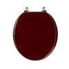 Toilet Seat, Solid Wood, Pine Wood, Matte Finish, Vintage Red