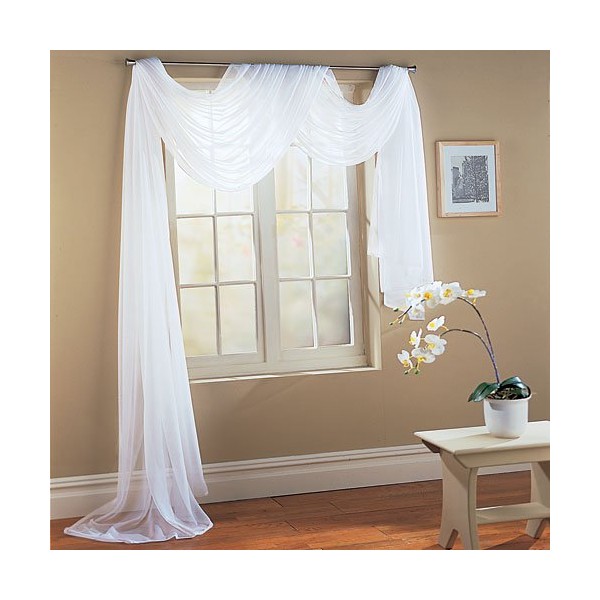 Comfy Deal Beautiful Elegance Fully Stitched Window Sheer Voile Scarf