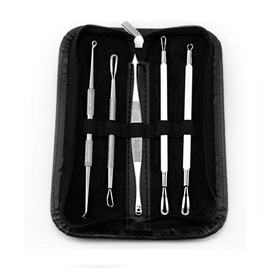 Stainless Steel Acne Needle Set,5Pcs Blackhead Remover Tool Kit Beauty Needle Acne Needles for Pimple,Blemish,Whitehead Popping,Zit Removing Skin Care