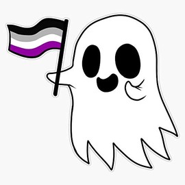 Generic Magnet Asexual Pride Ghost Magnet Bumper Sticker Car Magnet Flexible Reuseable Magnetic Vinyl 5, (LAB-CTMAGNETS-1183)