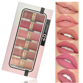 KARLOR lipstick set matte, 6 Pcs lipstick set nude pink lip sticks rosewood coral nude colour lipstick 24 hour hold long lasting waterproof kiss-proof smudge-proof pink lipsticks set women's gift