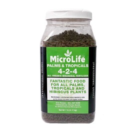 MicroLife Palms & Tropical (4-2-4) Professional Grade Granular Organic Biological Fertilizer, 7 LBS