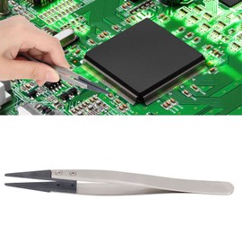 Anti-Static Tweezers, Electricians Tweezers with Interchangeable Tips ESD Stainless Steel Precision Tweezers for Electronics, Jewelry-Making, Laboratory, Hobby