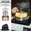 KERMANDO Stainless Steel Camping Cookware Set - Kettle, Frying Pan