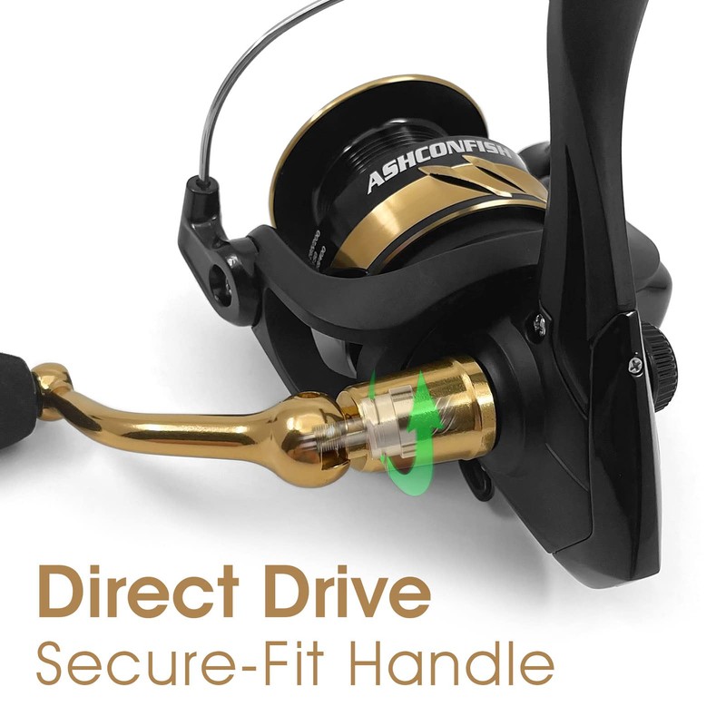 Ashconfish AF4000 Spinning Reel with PE String for Saltwater Fishing,