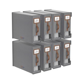 BigPonPon 8 Pack Bed Sheet Organizers And Storage,Foldable Sheets Organizer For Linen Closet(King & Queen Size),Bedding Storage Box With Handle For Bedsheets