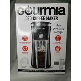 Gourmia Iced Coffee Maker with Brew-Strength Control Reusable Filter and Tumbler