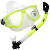 Promate Snorkeling Panoramic View Mask with Dry Snorkel Set, Yellow
