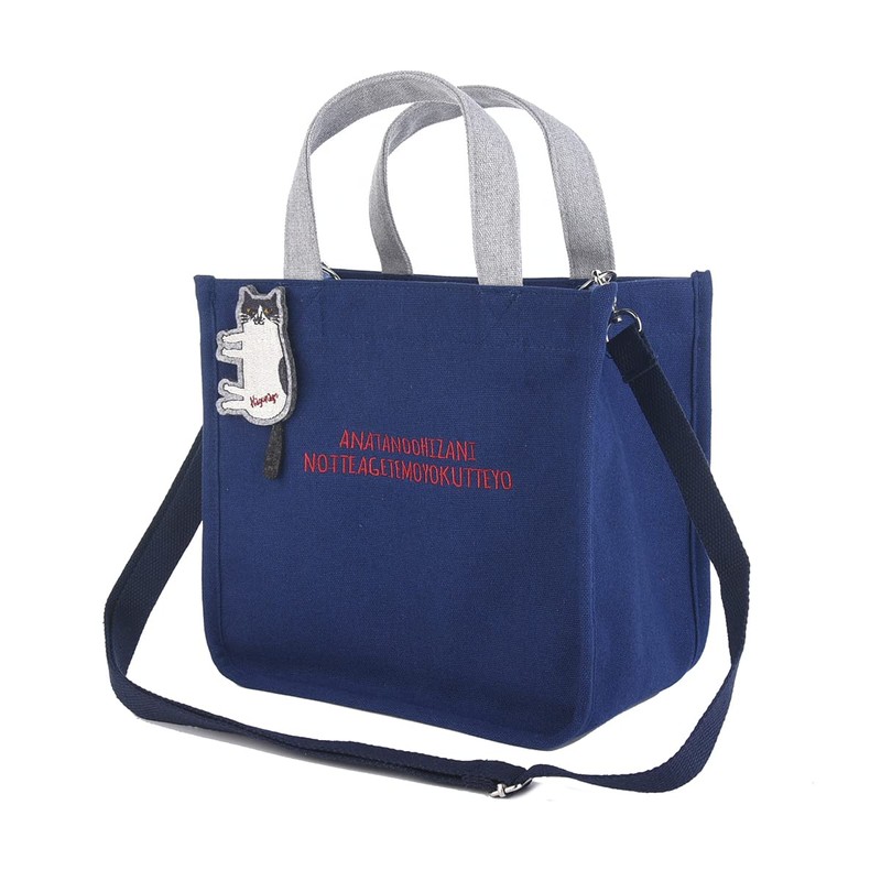 KUSUGURU Tote Bag, 2-Way Shoulder Bag, navy
