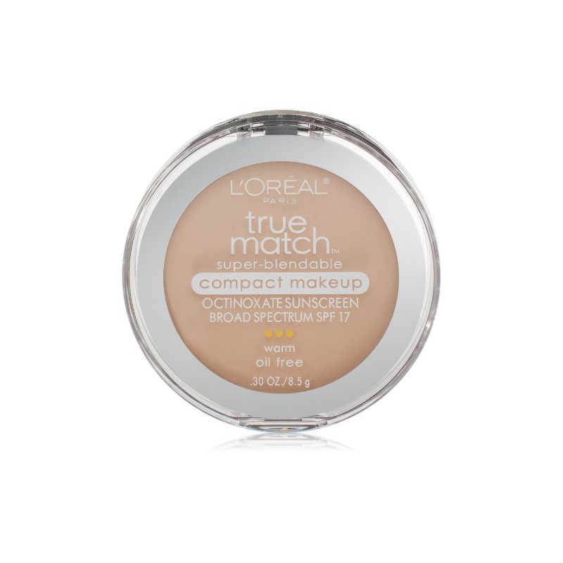 L'Oréal Paris True Match Super-Blendable Compact Makeup, W1 Porcelain, 0.3