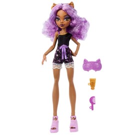 Monster High Muñeca Reveal Pijamas Monstruosas Clawdeen para niñas de 4 años en adelante