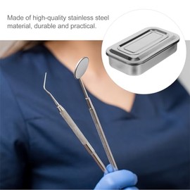 Zerodeko Caja Esterilizadora Inoxidable para Instrumentos Quirúrgicos Charola de con Tapa para y Consultorios Médicos