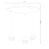 Litex Industries: 3-Light Mini Ceiling Pendant Round Fitter in French