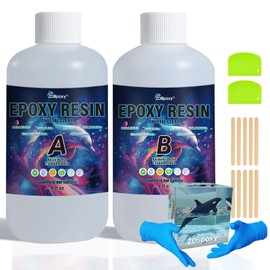 Zdspoxy Epoxy Resin Kit,16 Ounce Bubble Free & Crystal Clear Epoxy Resin, Table Top Epoxy Resin for Casting, DIY, Resin Art,Molds,Jewelry