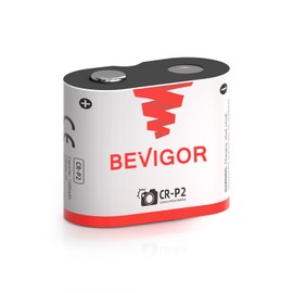 BEVIGOR Upgraded CR-P2 6V Lithium Battery 1500mAh, 1 Pack