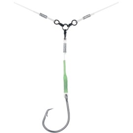 Deep Drop Rig Fishing Bait Rig Snapper Rig Tilefish Rig Grouper Rig Halibut Rig 5 Circle Hooks with Glow Sleeve Hooks Size 8/0 9/0 10/0 11/0 12/0 13/0 14/0 15/0 16/0 (16/0)