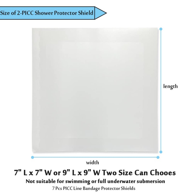 PICC Line Bandage Protector Shield for Shower - Transparent Film