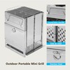 JEMLYD Portable Folding Wood Burning Camping Stove with Grill, Stainless