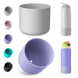 Airboat 2PCS Silicone Water Bottle Boot for Owala 24oz, Protective Bottom Bumper Anti-Slip Sleeve for FreeSip, Twist, and Flip Stainless Steel Bottles, Dishwasher Safe and BPA Free