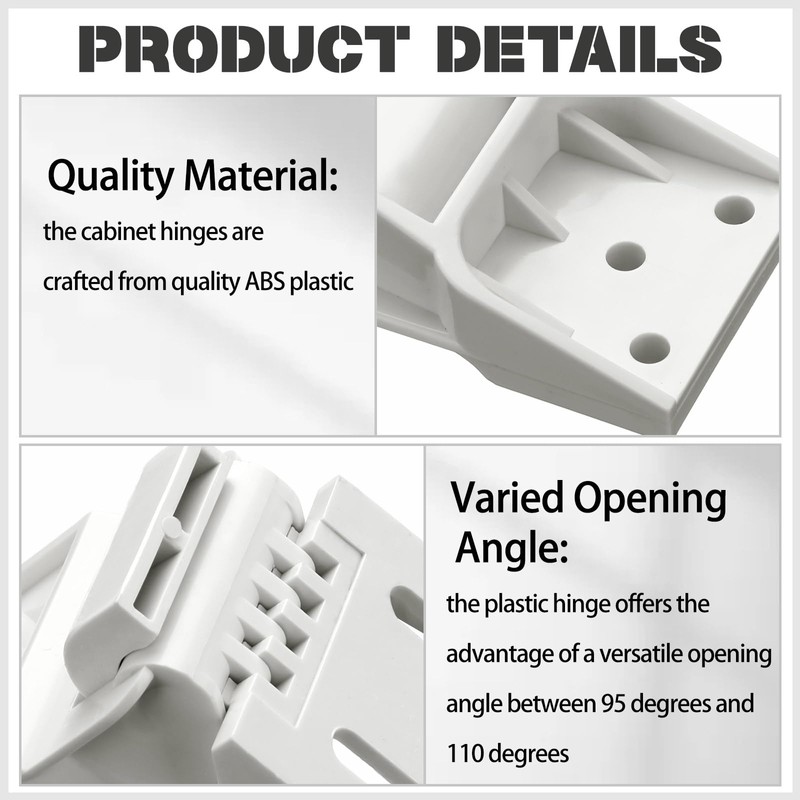 Beeveer 2 Pcs Freezer Plastic Hinge Compatible with Haier Freezer