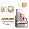 1/2" Female to 3/8" Male BSP Thread Brass Hex Reducing